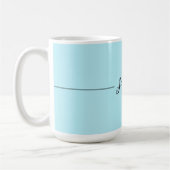 Blue Modern Elegant Plain Simple Professional Name Kaffeetasse (Links)