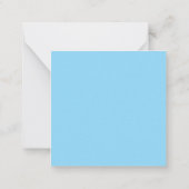Blue Modern Elegant Plain Simple Professional Name Mitteilungskarte (Rückseite)