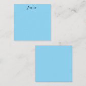 Blue Modern Elegant Plain Simple Professional Name Mitteilungskarte (Vorne/Hinten)