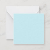 Blue Modern Elegant Plain Simple Professional Name Mitteilungskarte (Rückseite)