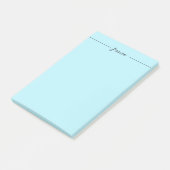 Blue Modern Elegant Plain Simple Professional Name Post-it Klebezettel (angewinkelt)