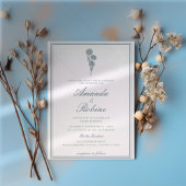 Blue Modern Elegante Hochzeitseinladung Einladung