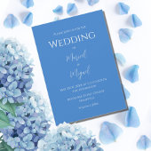 Blue Modern Elegante Wedding Einladung