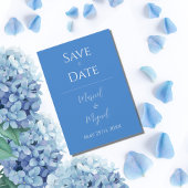 Blue Modern Elegante Wedding Einladung