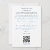 Blue Modern Extravagant Oval Wedding 2 Fotos Save The Date (Rückseite)