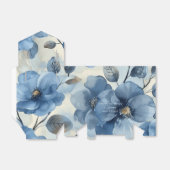 Blue Modern Floral Watercolor Babydusche Geschenkschachtel (Ungefaltet)