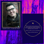 Blue Modern Foto Graduate Abschluss Ankündigung