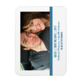 Blue Modern Foto Save the Date Magnet (Vertikal)