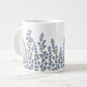 Blue Modern Garden Blumen Blumen Jumbo-Tasse