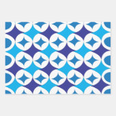 Blue Modern Geometric Geschenkpapier Set (Vorderseite 3)