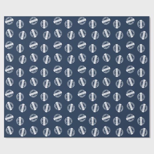 Blue Modern Grad Graduate Class Year Geschenkpapier (Flach)