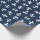 Blue Modern Grad Graduate Class Year Geschenkpapier (Ecke)