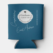 Blue Modern Graduate Herzlichen Glückwunsch Abschl Dosenkühler (Vorderseite)