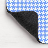 Blue Modern Hahnentrittmuster mit Namen Mousepad (Ecke)