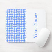 Blue Modern Hahnentrittmuster mit Namen Mousepad (Mit Mouse)