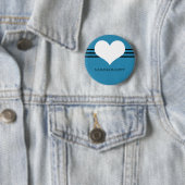 Blue Modern Heart Button (Beispiel)