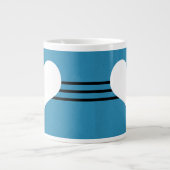 Blue Modern Heart Jumbo Tasse (Vorderseite)