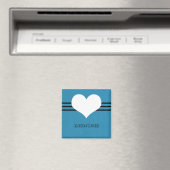 Blue Modern Heart Magnet (In Situ (Geschirrspüler))