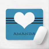 Blue Modern Heart Mousepad (Mit Mouse)