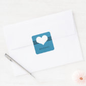 Blue Modern Heart Stickers (Umschlag)