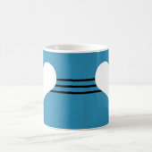 Blue Modern Heart Tasse (Mittel)