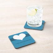 Blue Modern Heart Untersetzer Set (Rechte Seite)