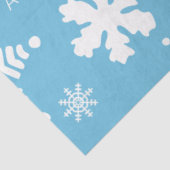 Blue Modern Individuelle Name Christmas Holiday Sn Seidenpapier (Ausschnitt)