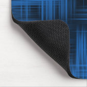 Blue Modern Kariert Mousepad (Ecke)