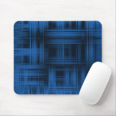 Blue Modern Kariert Mousepad (Mit Mouse)