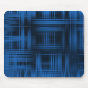 Blue Modern Kariert Mousepad