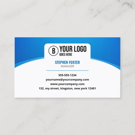 Blue Modern Luxury Car Rental Automobile Miete Visitenkarte (Rückseite)