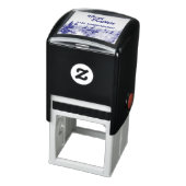 Blue Modern Merry xmas Bäume Wald Raindei Permastempel (Produkt)