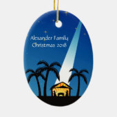 Blue Modern Nativity Weihnachtsschmuck (Hinten)