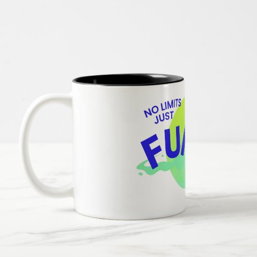 Blue Modern No Limits Just Funday Tasse (Links)