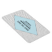 Blue Modern Polka Dots Save the Date Magnet (Rechte Seite)