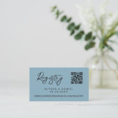 Blue Modern QR Code Ehering Brand Brussel Begleitkarte (Stehend Vorderseite)