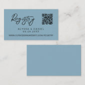 Blue Modern QR Code Ehering Brand Brussel Begleitkarte (Vorne/Hinten)
