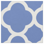Blue Modern Quatrefolien Große Skala Stoff (Nahaufnahme)