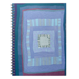 Blue modern quilt notebook notizblock