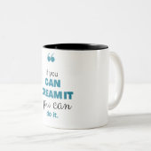 Blue Modern Quote Wedding Zweifarbige Tasse (VorderseiteRechts)