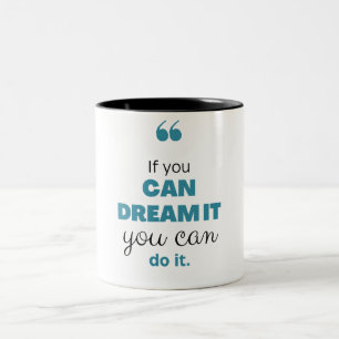 Blue Modern Quote Wedding Zweifarbige Tasse