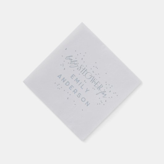 Blue Modern Rainbow and stars Blue Baby Dusche Serviette (Ecke)