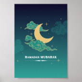 Blue Modern Ramadan Mubarak Poster (Vorne)