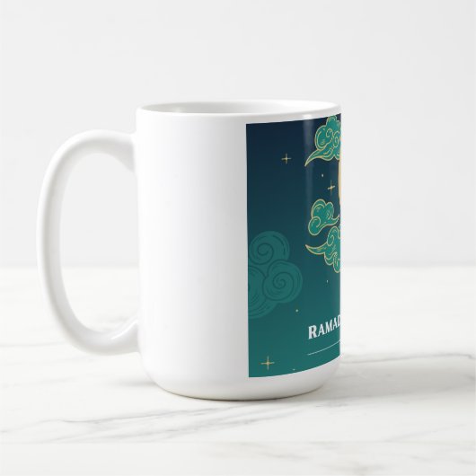 Blue Modern Ramadan Mubarak Tasse (Links)