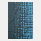 Blue, modern, retro, cool, trendy dot pattern geschirrtuch (Vertikal)