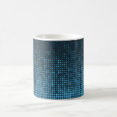 Blue, modern, retro, cool, trendy dot pattern kaffeetasse (Mittel)