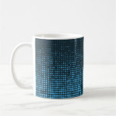 Blue, modern, retro, cool, trendy dot pattern kaffeetasse (Links)
