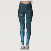 Blue, modern, retro, cool, trendy dot pattern leggings (Vorderseite)