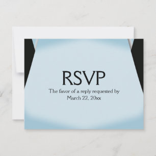 Blue Modern Save the Date Menu UAWG Postkarte