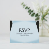 Blue Modern Save the Date Menu UAWG Postkarte (Stehend Vorderseite)
